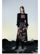 Lightweight Waste Soil Series  X-Shaped Metal Buckle Decoration Sleeveless Shoulder Strap Sexy Printed Long Slip Dress