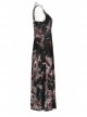 Lightweight Waste Soil Series  X-Shaped Metal Buckle Decoration Sleeveless Shoulder Strap Sexy Printed Long Slip Dress