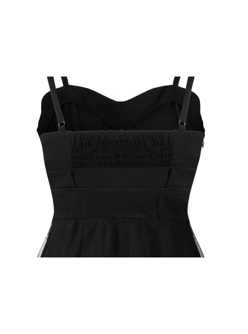 Warning Series Metal Thread Embroidery Decoration Irregular Mesh Design Slop Sling Waist Skirt