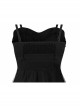 Warning Series Metal Thread Embroidery Decoration Irregular Mesh Design Slop Sling Waist Skirt