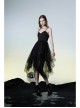 Warning Series Metal Thread Embroidery Decoration Irregular Mesh Design Slop Sling Waist Skirt