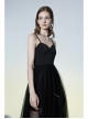 Warning Series Metal Thread Embroidery Decoration Irregular Mesh Design Slop Sling Waist Skirt