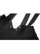 Black Future Gothic Series Metal Buttonhole Decoration Collect Waist Swing Hem Cat Ear Skirt