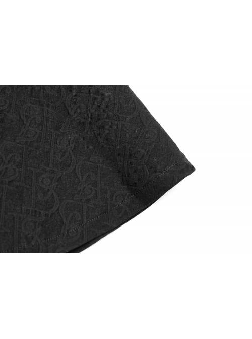 Black Future Gothic Series Metal Buttonhole Decoration Collect Waist Swing Hem Cat Ear Skirt