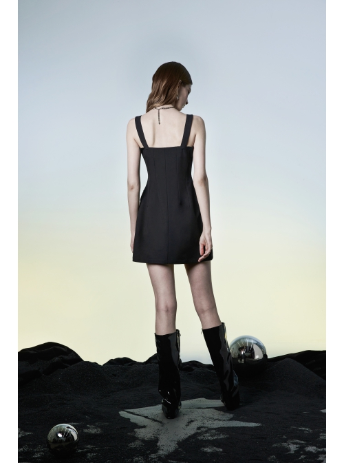 Revelation Series Shallow Breast Cup Design Non-Stretch Twill Woven Fabric Collect Waist A-Shape  Fitting Slip Dress