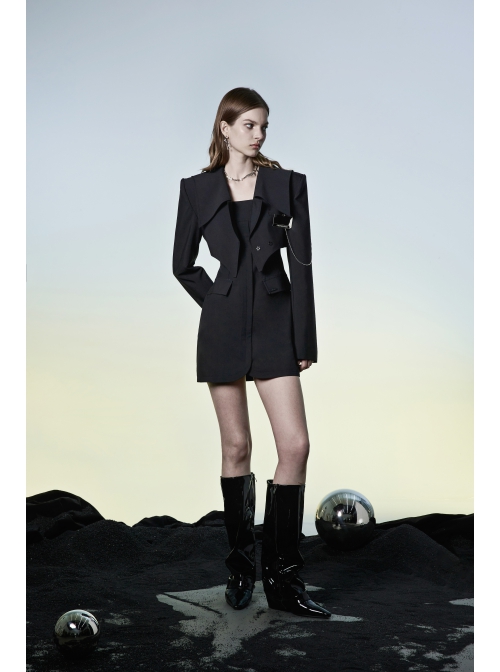 Revelation Series Shallow Breast Cup Design Non-Stretch Twill Woven Fabric Collect Waist A-Shape  Fitting Slip Dress