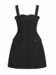 Revelation Series Shallow Breast Cup Design Non-Stretch Twill Woven Fabric Collect Waist A-Shape  Fitting Slip Dress