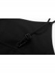 Punk Two-Piece Fitting Sling Strap Design A-Shape Slip Black Dress