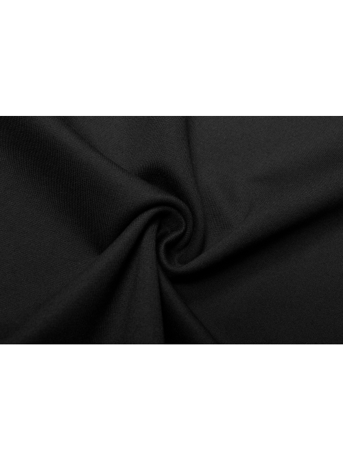 Punk Two-Piece Fitting Sling Strap Design A-Shape Slip Black Dress