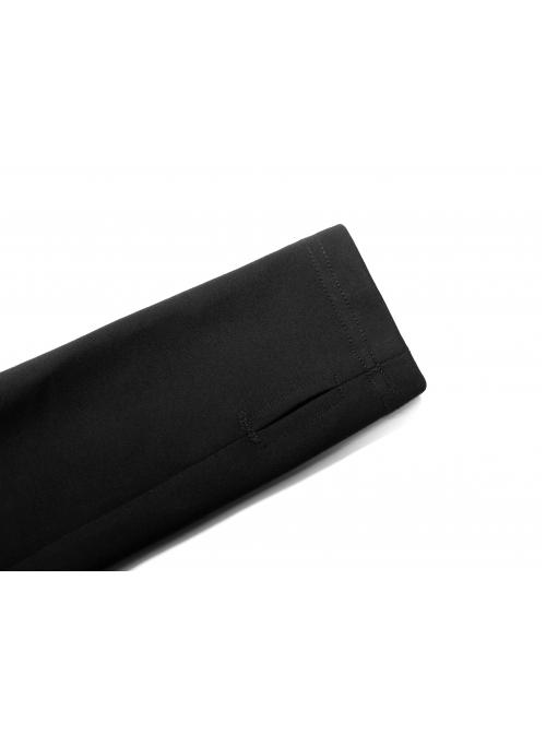 Punk Two-Piece Fitting Sling Strap Design A-Shape Slip Black Dress