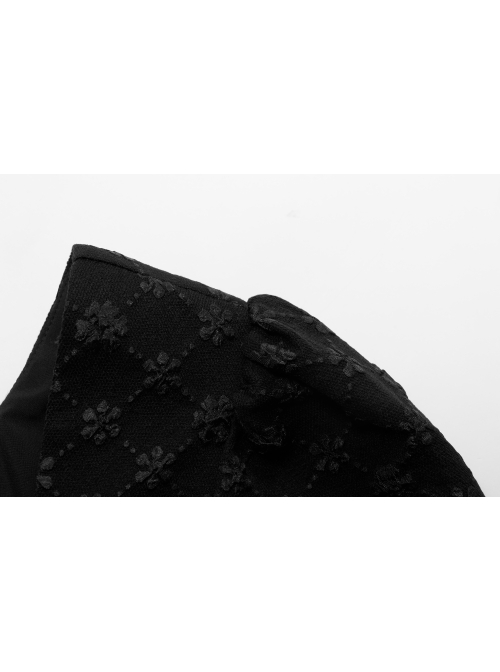 Lightweight Waste Soil Series Flower Type Pearl Nail Square Neck Tucked Waist Flower Bud Skirt Playful Texture Floret Dress