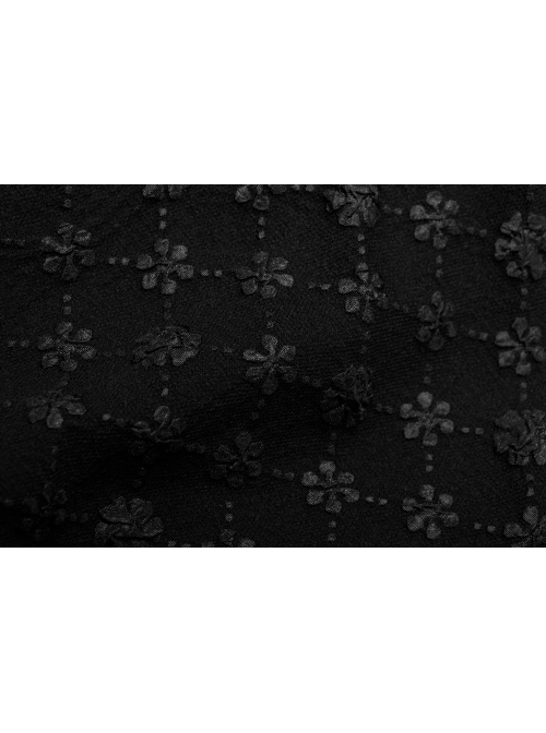 Lightweight Waste Soil Series Flower Type Pearl Nail Square Neck Tucked Waist Flower Bud Skirt Playful Texture Floret Dress