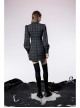 Punk Non-Stretch Small Stand-Up Collar Lantern Sleeve Design Improved New Plaid Cheongsam