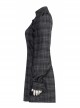 Punk Non-Stretch Small Stand-Up Collar Lantern Sleeve Design Improved New Plaid Cheongsam