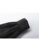 Punk Non-Stretch Small Stand-Up Collar Lantern Sleeve Design Improved New Plaid Cheongsam