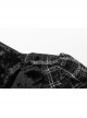 Small V-neck Tie Design Checked Woolen Cloth And Velvet Stitching Bow Collect Waist Dress