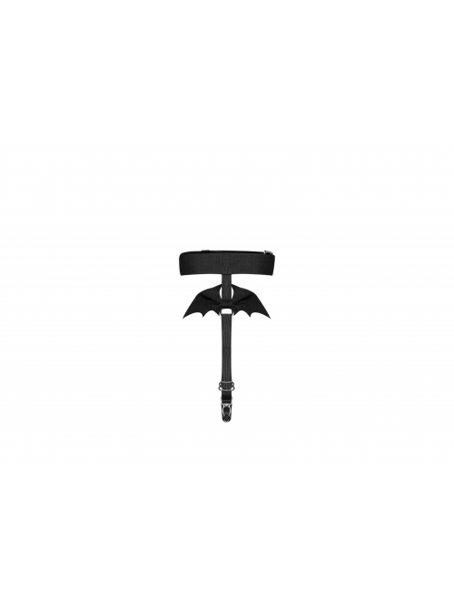 Black Bat Fairy Series Polyester Webbing Elastic Adjustment Buckle Bat Leg Clip