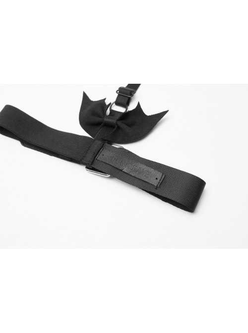 Black Bat Fairy Series Polyester Webbing Elastic Adjustment Buckle Bat Leg Clip