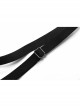 Punk Black Revelation Series Shirred Design Metal Nameplate Decoration Elastic Velvet Suspender Bra
