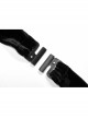 Punk Black Revelation Series Shirred Design Metal Nameplate Decoration Elastic Velvet Suspender Bra