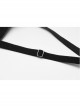 Patent Leather Fabric Metal Zipper Decoration Hollow Design Half-Breast Cup Hollow Sling
