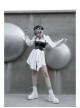Patent Leather Fabric Metal Zipper Decoration Hollow Design Half-Breast Cup Hollow Sling
