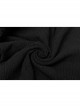Warning series Rose Pattern Lace Fabric Pleated Design Neckline Lace Decoration Black Chiffon Top