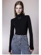 Lightweight Waste Soil Series Brushed Cotton Fabric Metal Chain Decoration Basic Bottoming T-Shirt With Removable Chain