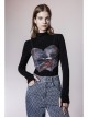Lightweight Waste Soil Series Brushed Cotton Fabric Metal Chain Decoration Basic Bottoming T-Shirt With Removable Chain