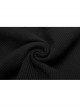 Punk Black Thread Knitted Fabric Turtleneck Versatile Multi Segmentation Lines Bottoming T-Shirt
