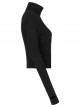 Punk Black Thread Knitted Fabric Turtleneck Versatile Multi Segmentation Lines Bottoming T-Shirt