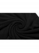 Punk Cashmere Knitting Cross-Folding Fold Design High Collar Pleated Long Sleeve Black T-Shirt