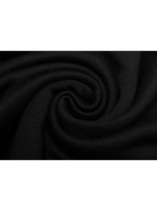Pure Cotton Threaded Elastic Hem Witch Hat Gothic Letter Printing Sweater