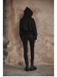 Pure Cotton Threaded Elastic Hem Witch Hat Gothic Letter Printing Sweater