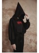 Pure Cotton Threaded Elastic Hem Witch Hat Gothic Letter Printing Sweater