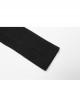 Punk Black High Collar Pointed Hem Cut-Out Fit T-Shirt