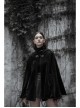 Punk Cloak Design Irregular Hem Silver Meniscus Embroidery Dark Velvet Embroidered Cloak Jacket