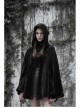 Punk Cloak Design Irregular Hem Silver Meniscus Embroidery Dark Velvet Embroidered Cloak Jacket