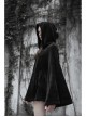 Punk Cloak Design Irregular Hem Silver Meniscus Embroidery Dark Velvet Embroidered Cloak Jacket