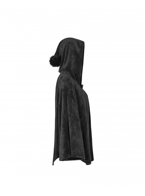 Punk Cloak Design Irregular Hem Silver Meniscus Embroidery Dark Velvet Embroidered Cloak Jacket