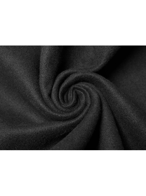 Punk Black Pointed Witch Hat Design Metal Zipper Decoration Dark Loose Irregular Woolen Coat