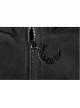 Punk Black Pointed Witch Hat Design Metal Zipper Decoration Dark Loose Irregular Woolen Coat