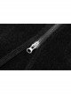 Punk Plush Fabric Wizard Hat Metal Zipper Decoration Collect Waist Knit Long Coat