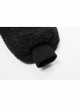 Black Punk Metal Zipper Decoration Woolly Bear Ears Drawstring Short Jacket