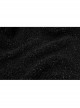 Black Punk Metal Zipper Decoration Woolly Bear Ears Drawstring Short Jacket