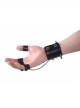 Punk Cortex Rivet Design Metal Chain Hole Decoration Five Finger Ring Skull Gloves