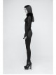 Black Gothic Flocking Iron Chain Decoration Feather Leather Shoulder Knot