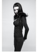 Black Gothic Flocking Iron Chain Decoration Feather Leather Shoulder Knot