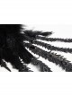 Black Gothic Flocking Iron Chain Decoration Feather Leather Shoulder Knot