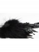 Black Gothic Flocking Iron Chain Decoration Feather Leather Shoulder Knot
